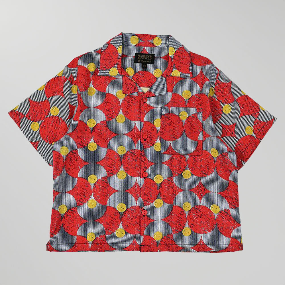 All-Over Print Open Collar Shirt