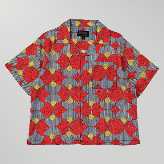 All-Over Print Open Collar Shirt